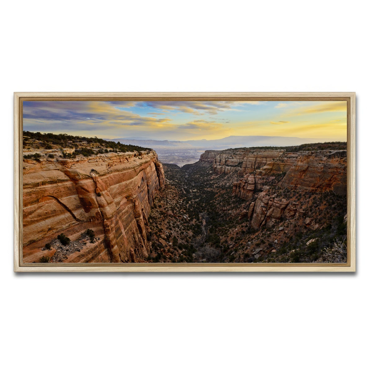 AUTO-MOCKUP WHITE | Book Cliffs | 1 Piece | Natural Framed Canvas | group=2x1