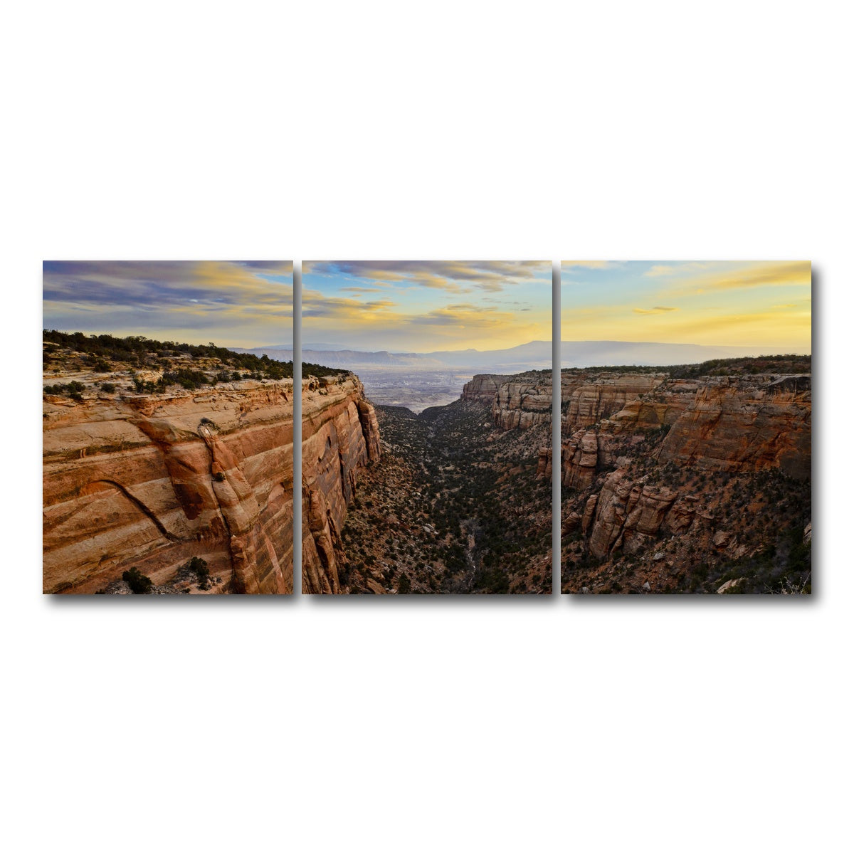 AUTO-MOCKUP WHITE | Book Cliffs | 3 Piece | Gallery Wrap Canvas | group=18x24
