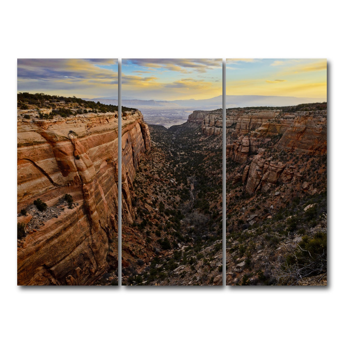 AUTO-MOCKUP WHITE | Book Cliffs | 3 Piece | Gallery Wrap Canvas | group=8x18