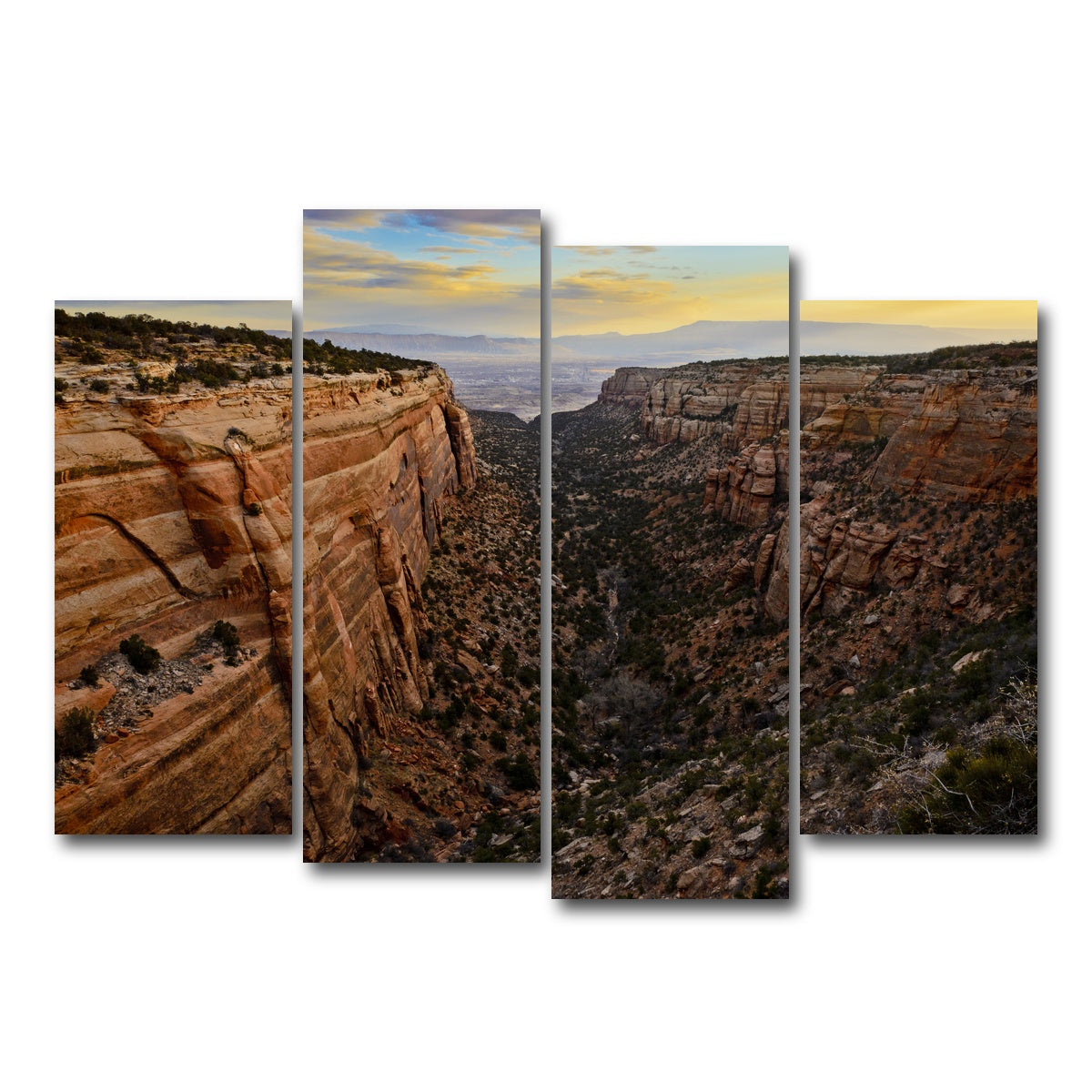 AUTO-MOCKUP WHITE | Book Cliffs | 4 Piece | Gallery Wrap Canvas | group=4_normal