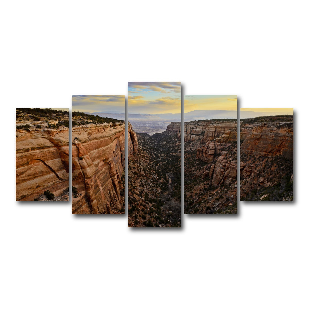 AUTO-MOCKUP WHITE | Book Cliffs | 5 Piece | Gallery Wrap Canvas | group=5_normal