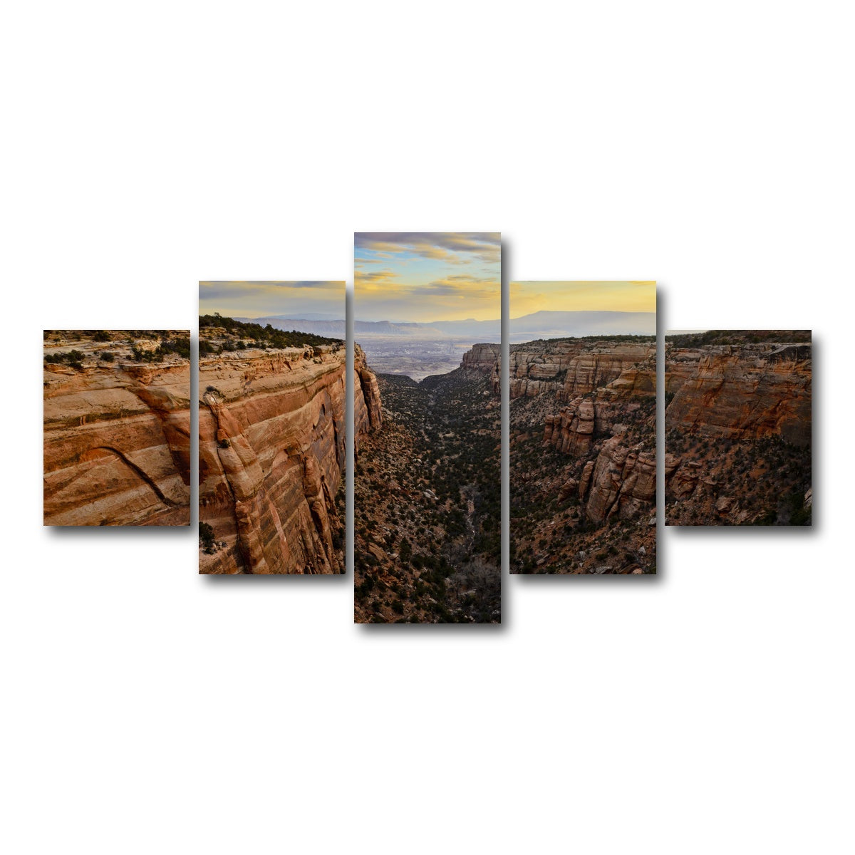 AUTO-MOCKUP WHITE | Book Cliffs | 5 Piece | Gallery Wrap Canvas | group=5_short