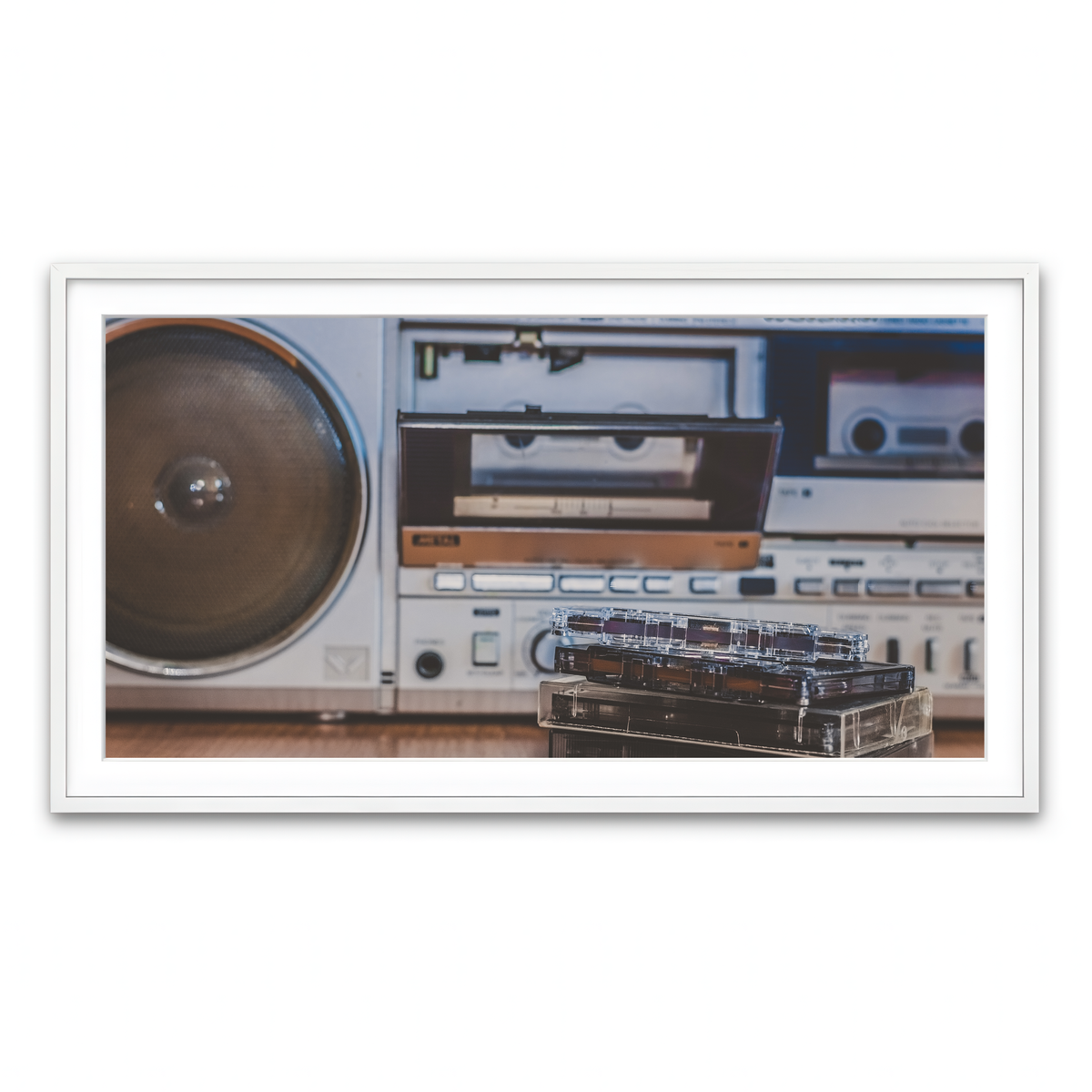 Framed Print 2x1 White