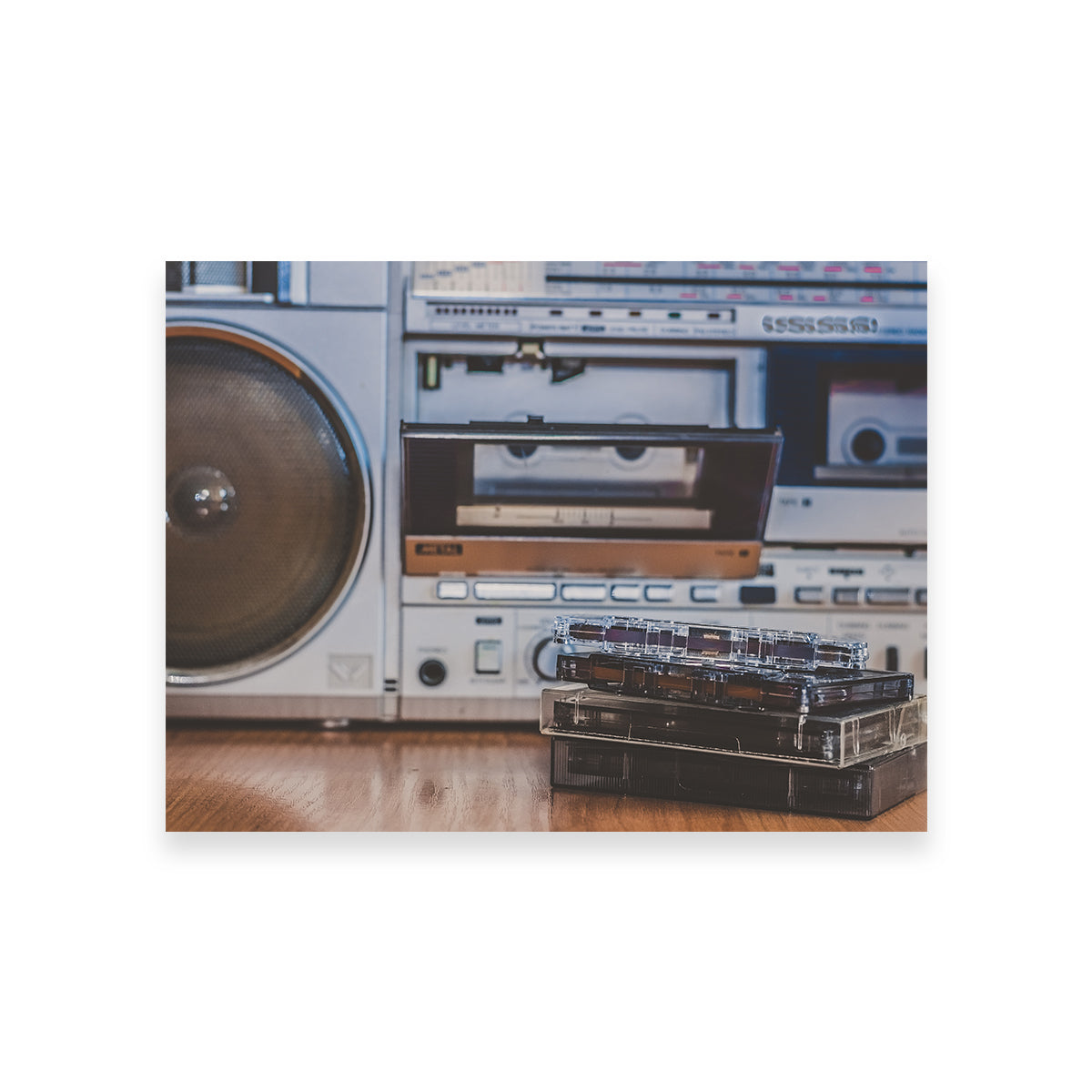 Boombox and Cassettes Wall Art