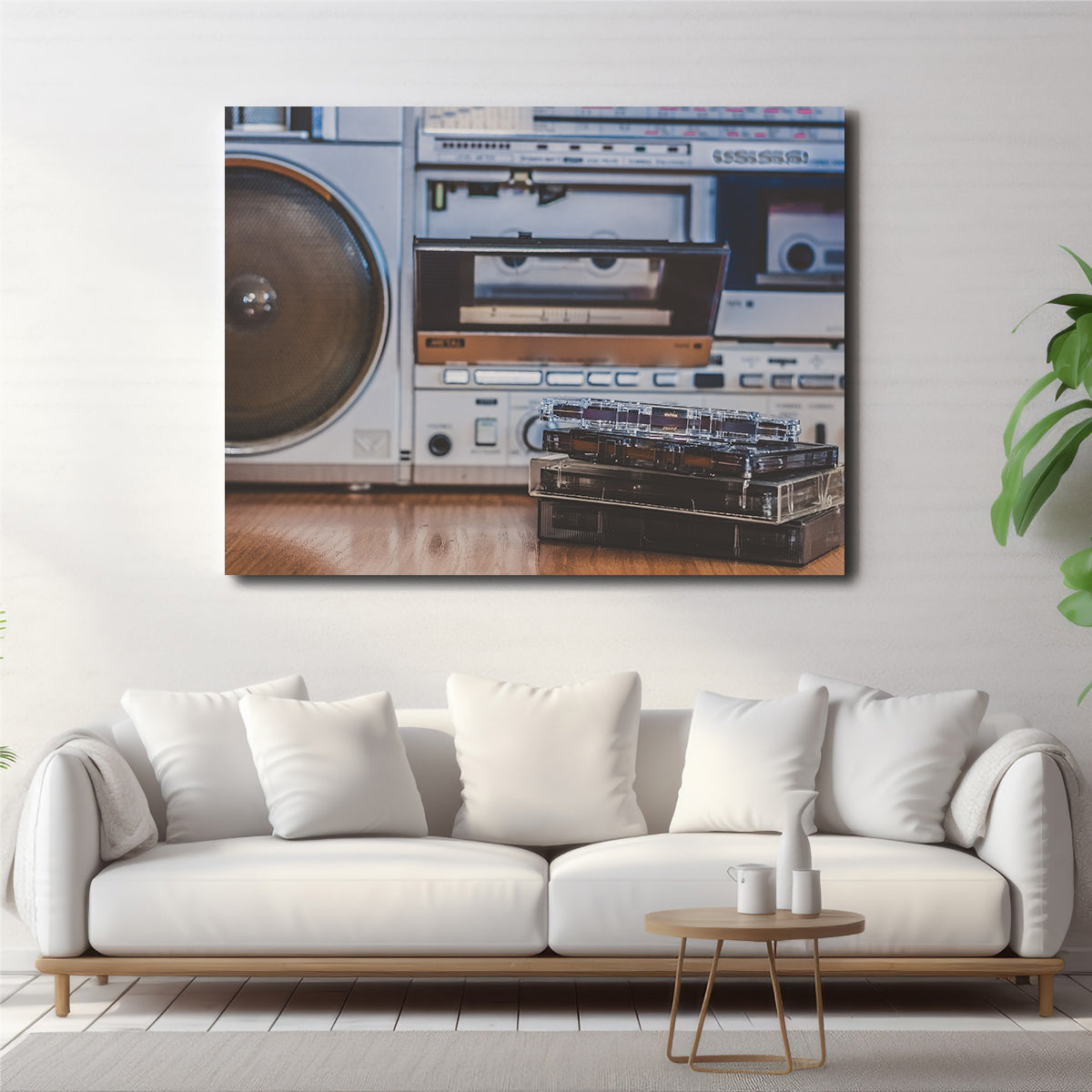 Boombox and Cassettes Wall Art