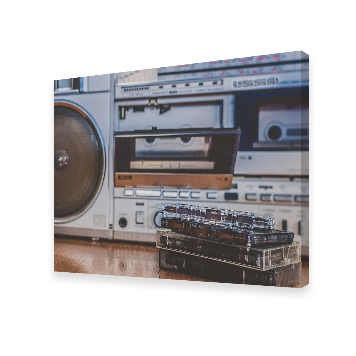 Boombox and Cassettes Wall Art