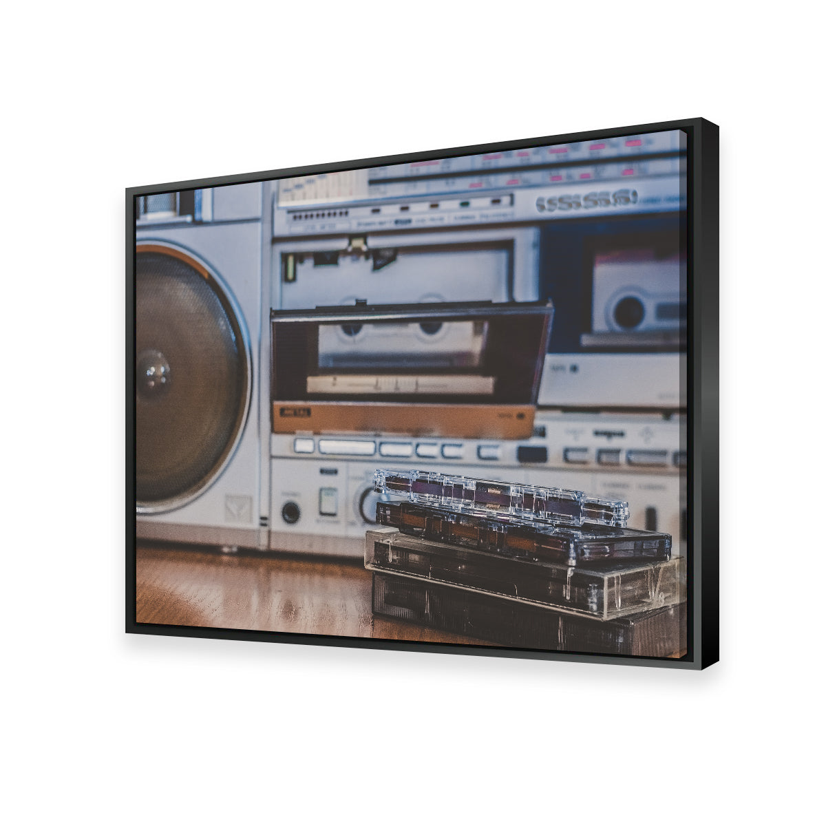 Boombox and Cassettes Wall Art
