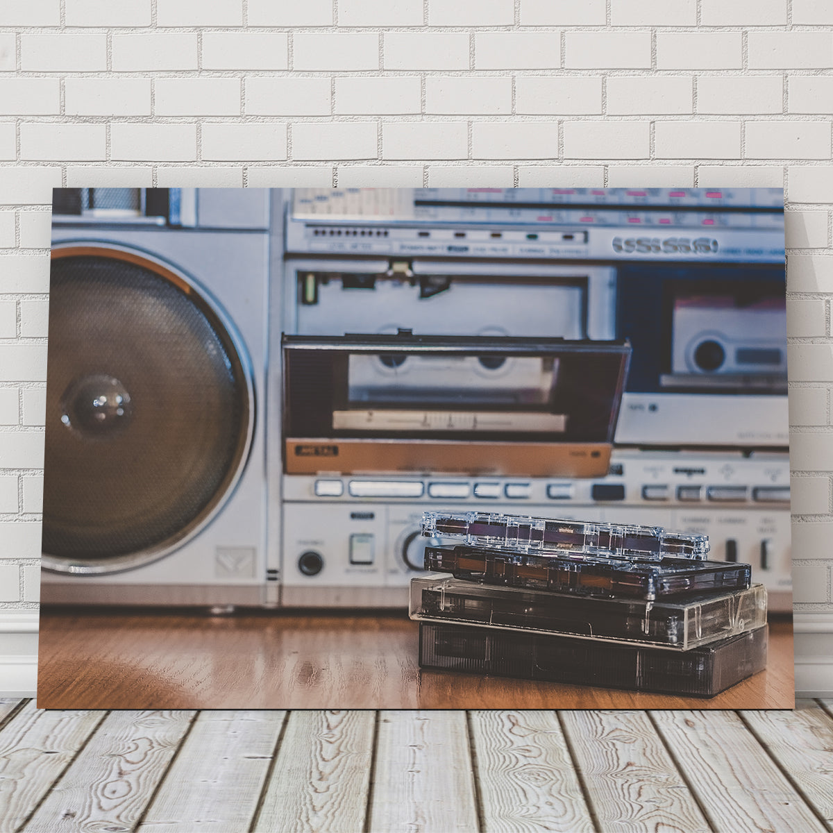 Boombox and Cassettes Wall Art