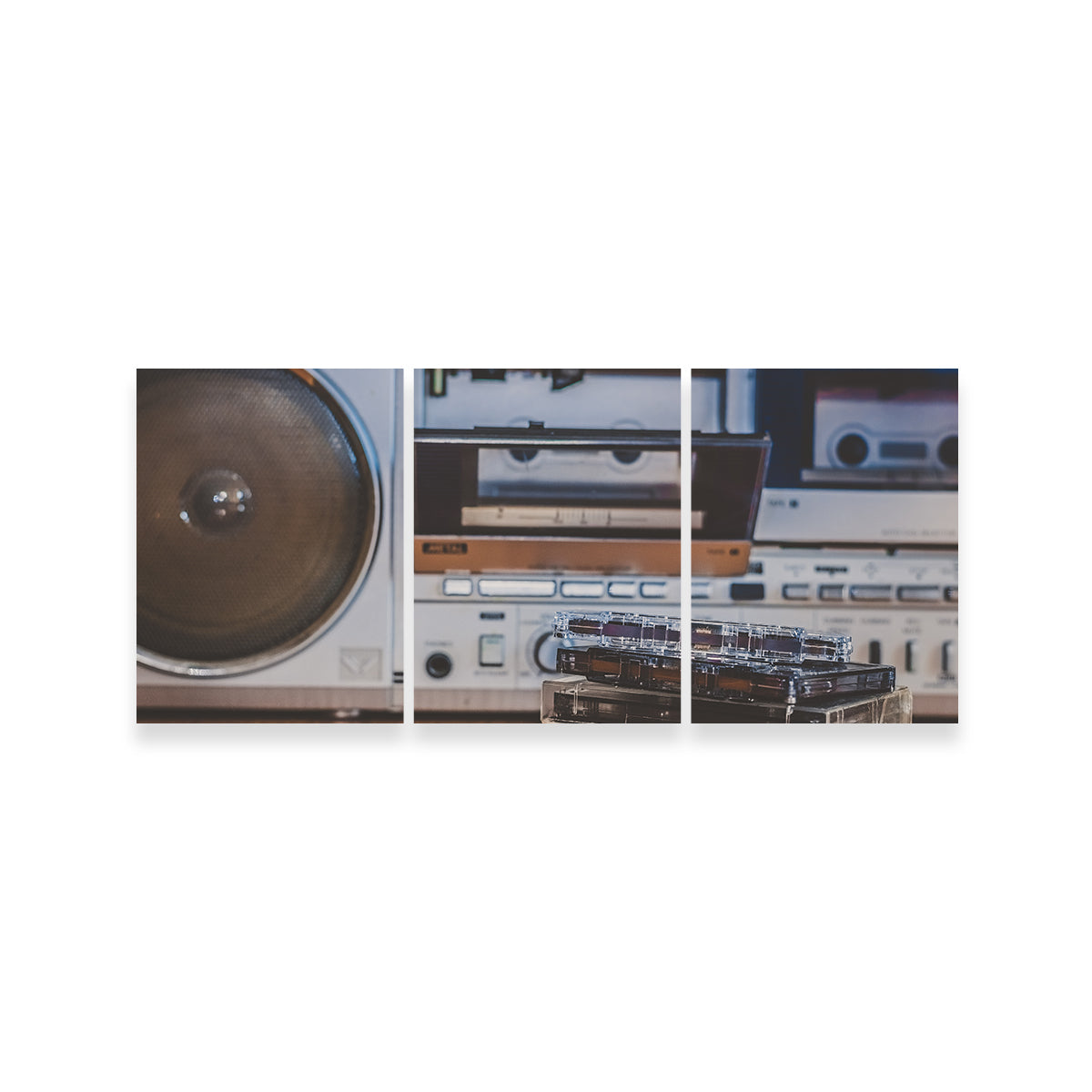 Boombox and Cassettes Wall Art