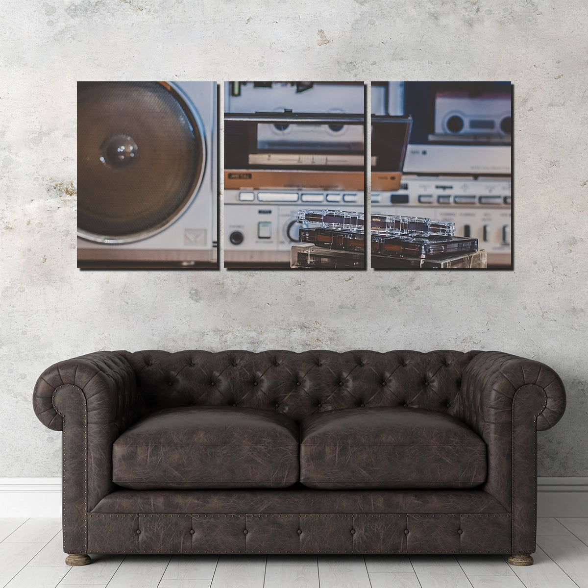 Boombox and Cassettes Wall Art