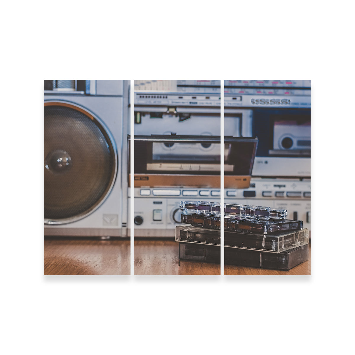 Boombox and Cassettes Wall Art