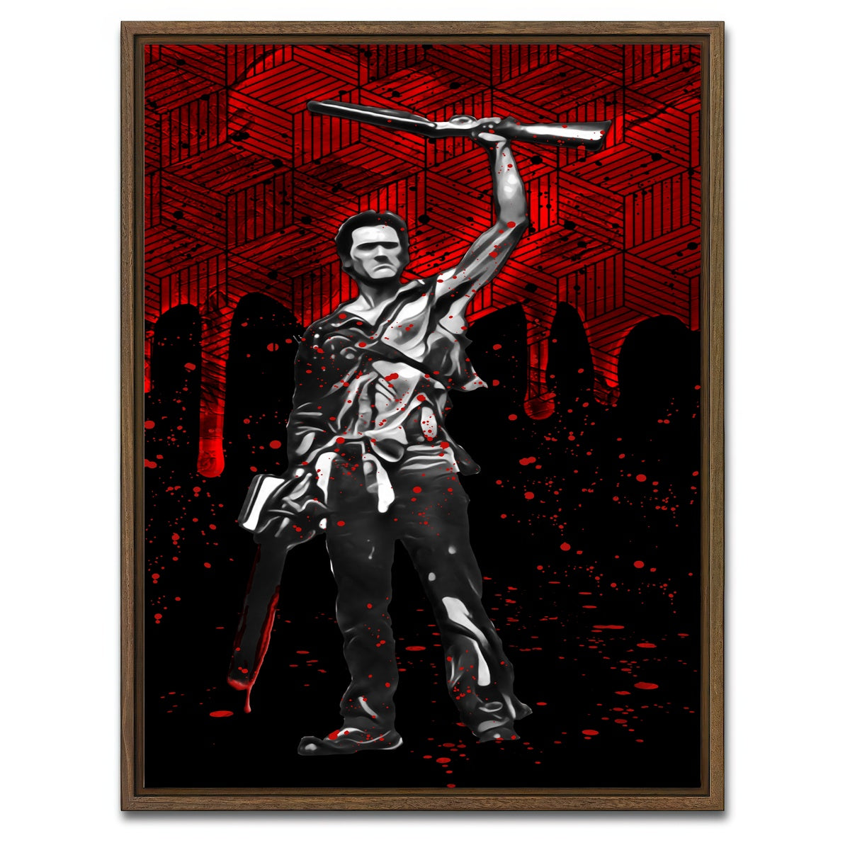 AUTO-MOCKUP WHITE | Boomstick | 1 Piece | Walnut Framed Canvas | group=3x4