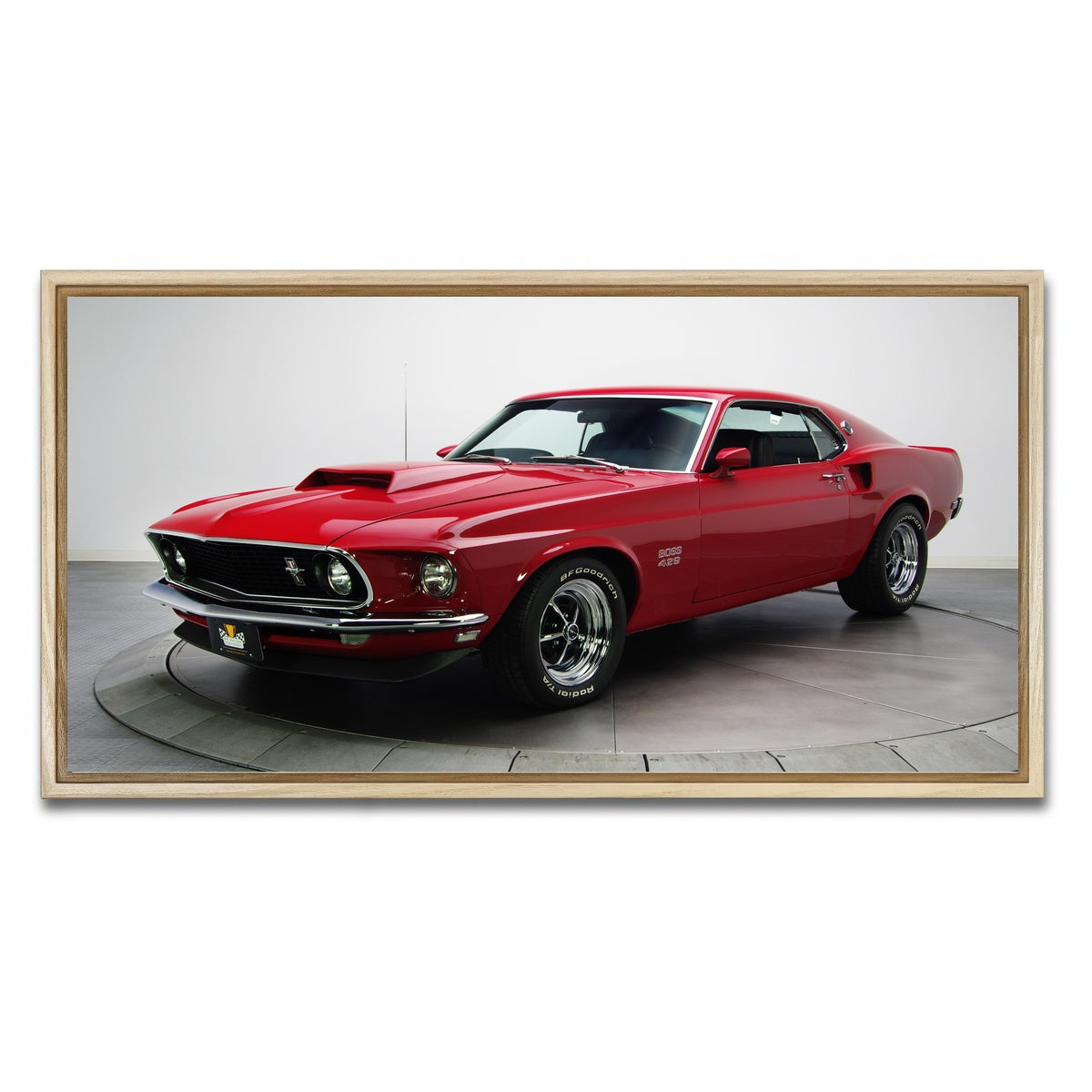 AUTO-MOCKUP WHITE | Boss 429 Mustang | 1 Piece | Natural Framed Canvas | group=2x1