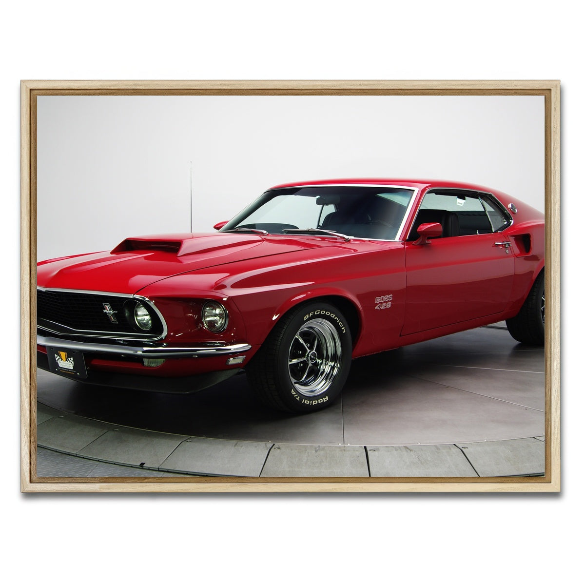 AUTO-MOCKUP WHITE | Boss 429 Mustang | 1 Piece | Natural Framed Canvas | group=4x3