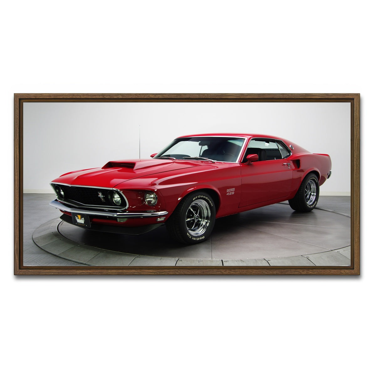 AUTO-MOCKUP WHITE | Boss 429 Mustang | 1 Piece | Walnut Framed Canvas | group=2x1