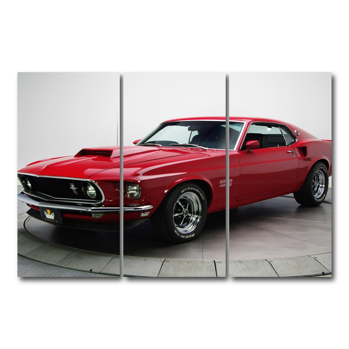 AUTO-MOCKUP WHITE | Boss 429 Mustang | 3 Piece | Gallery Wrap Canvas | group=12x24