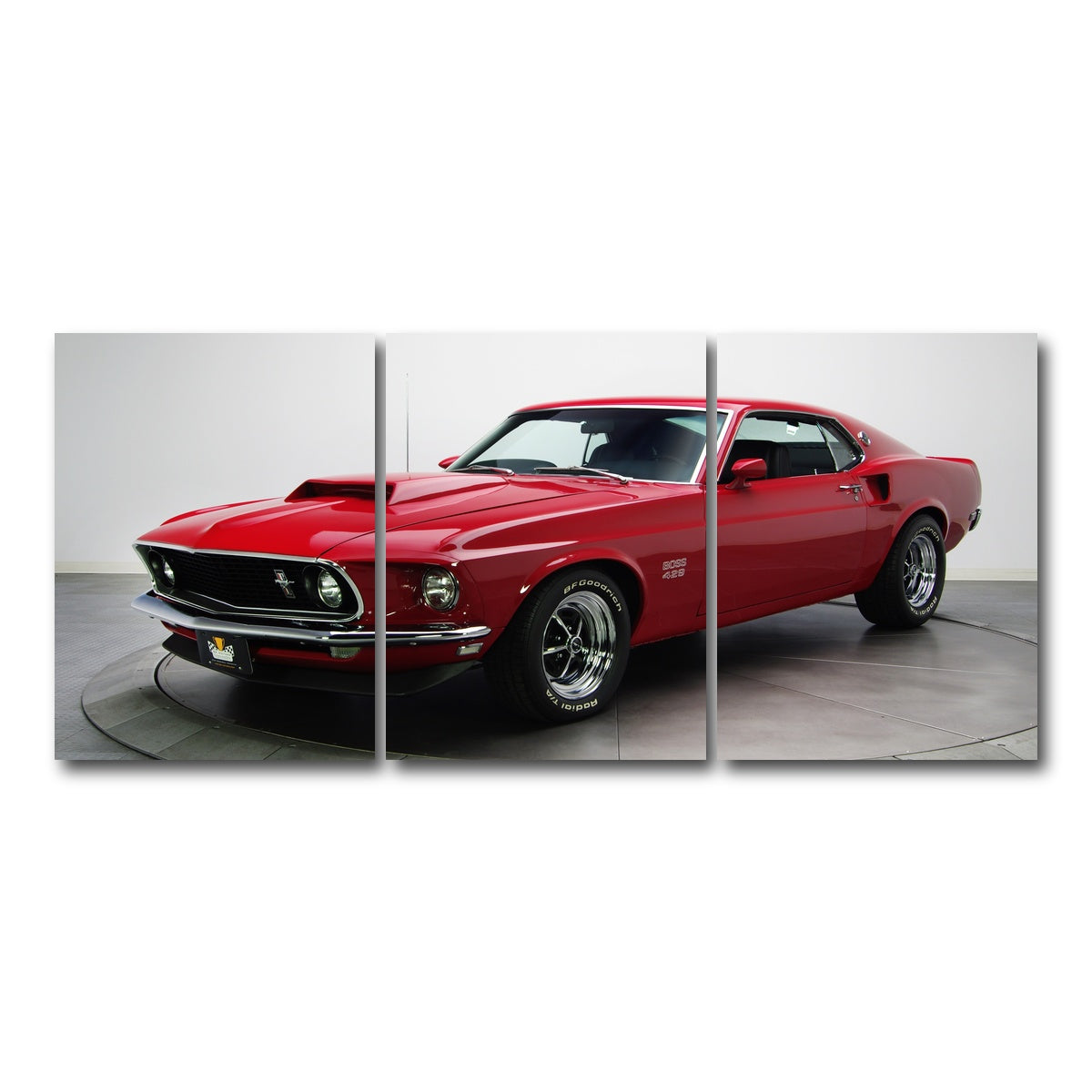 AUTO-MOCKUP WHITE | Boss 429 Mustang | 3 Piece | Gallery Wrap Canvas | group=18x24