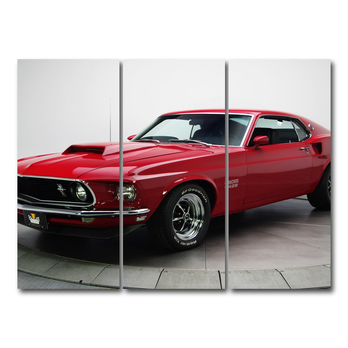 AUTO-MOCKUP WHITE | Boss 429 Mustang | 3 Piece | Gallery Wrap Canvas | group=8x18