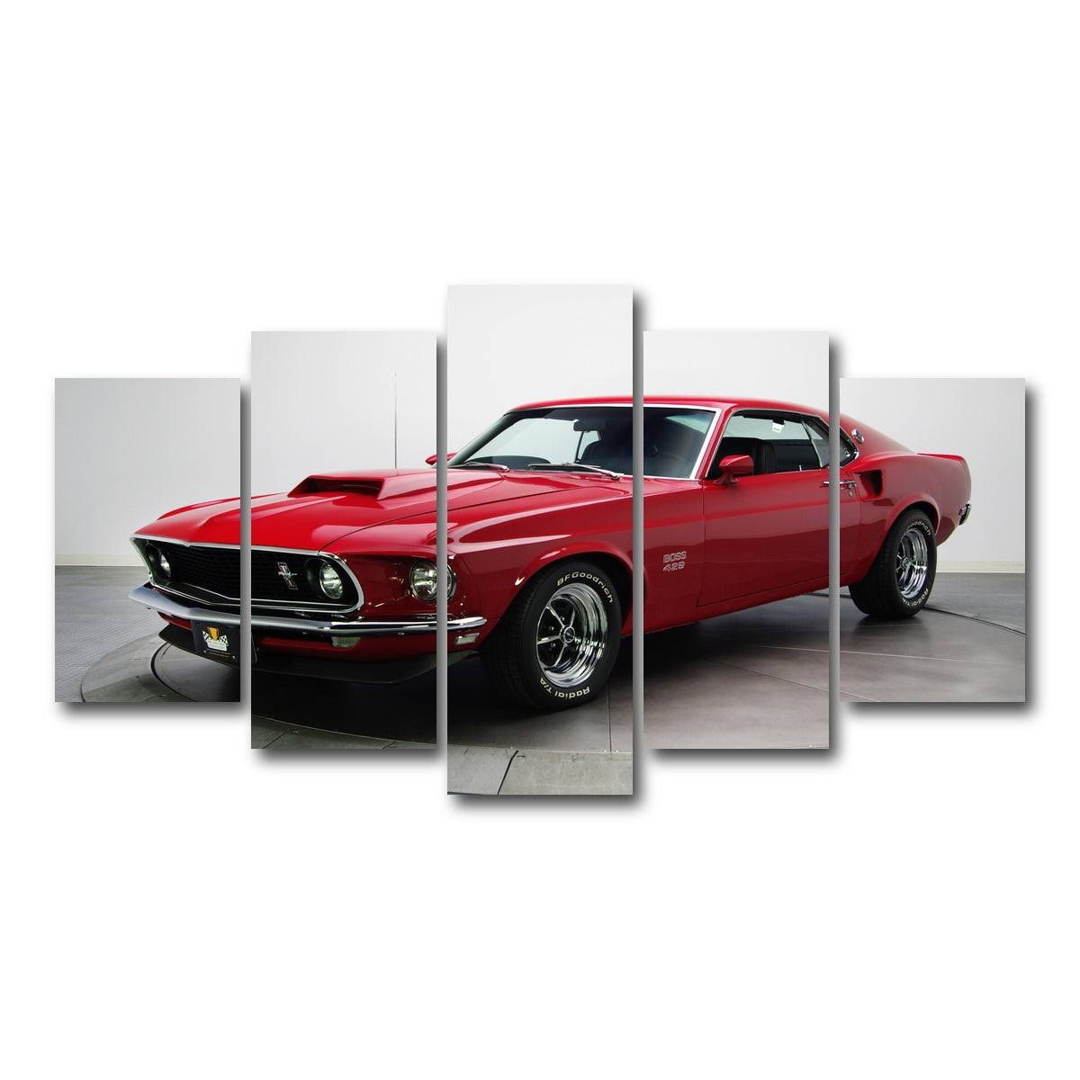AUTO-MOCKUP WHITE | Boss 429 Mustang | 5 Piece | Gallery Wrap Canvas | group=5_normal