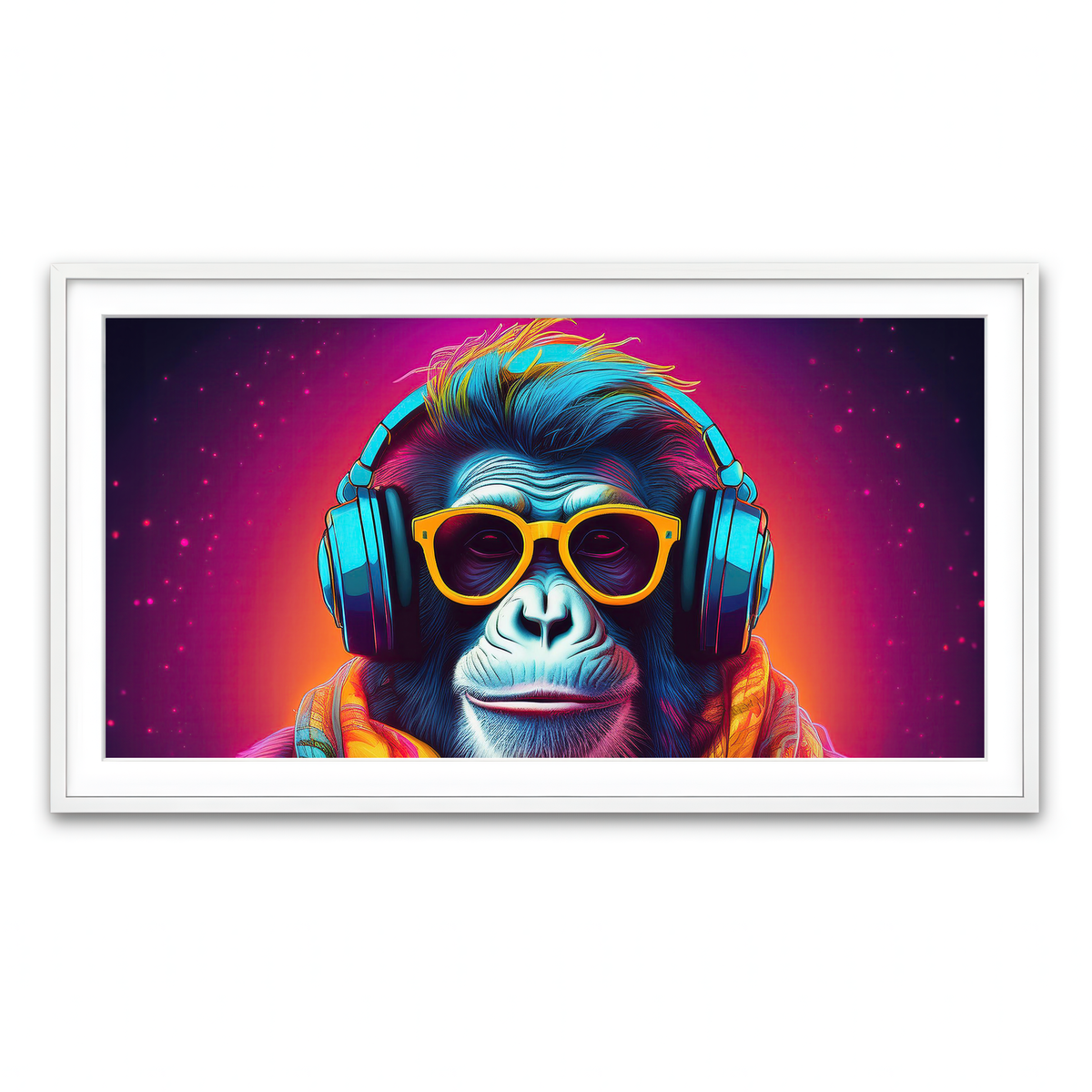 Framed Print 2x1 White