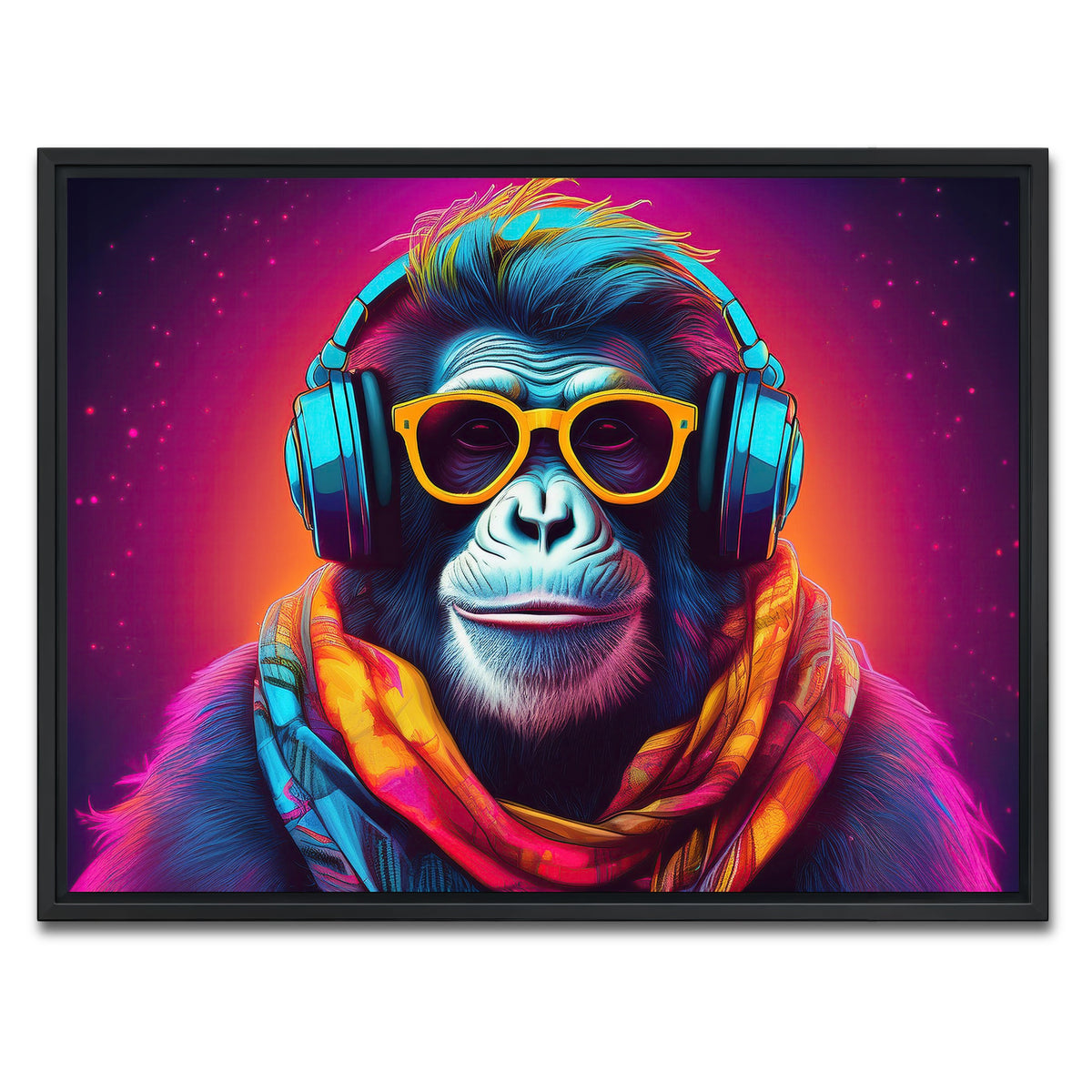AUTO-MOCKUP WHITE | Boss Chimp | 1 Piece | Black Framed Canvas | group=4x3