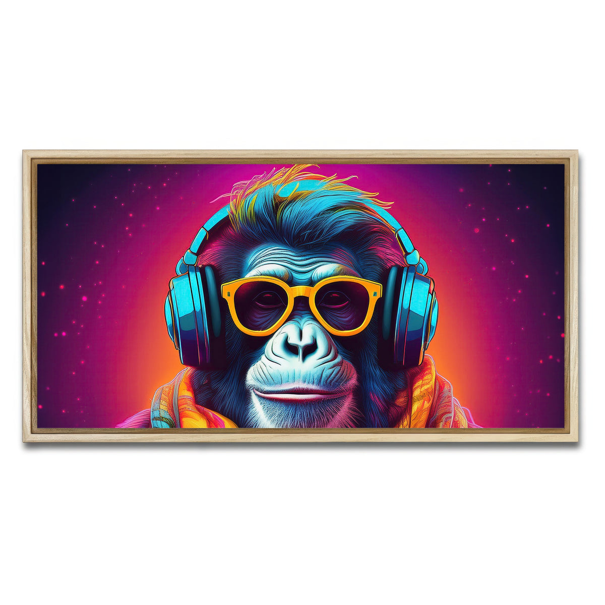 AUTO-MOCKUP WHITE | Boss Chimp | 1 Piece | Natural Framed Canvas | group=2x1