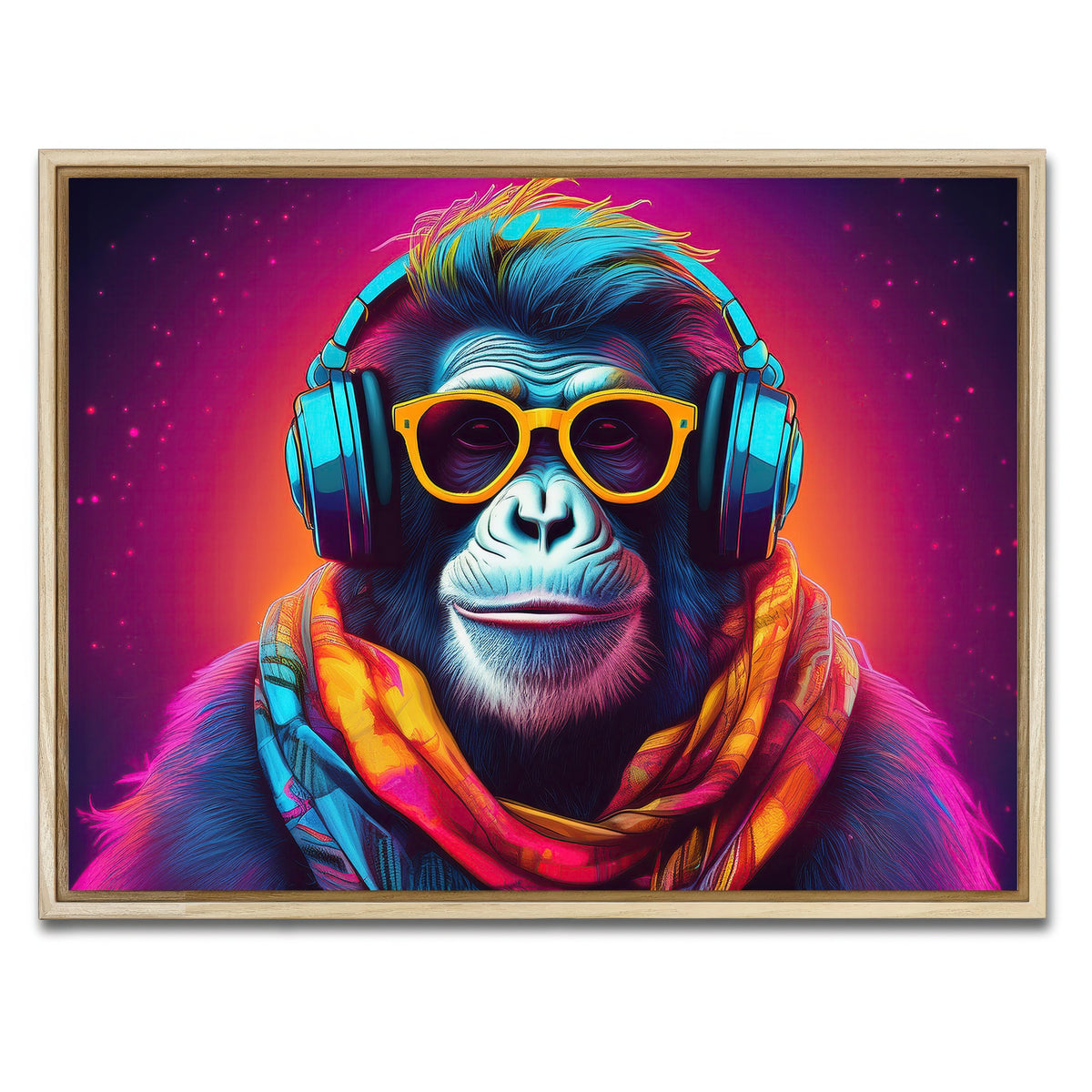 AUTO-MOCKUP WHITE | Boss Chimp | 1 Piece | Natural Framed Canvas | group=4x3