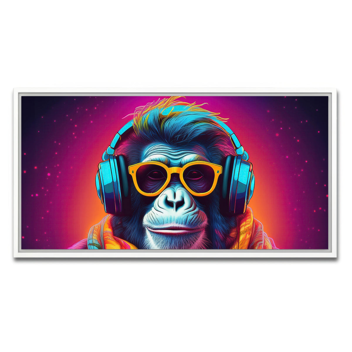 AUTO-MOCKUP WHITE | Boss Chimp | 1 Piece | White Framed Canvas | group=2x1