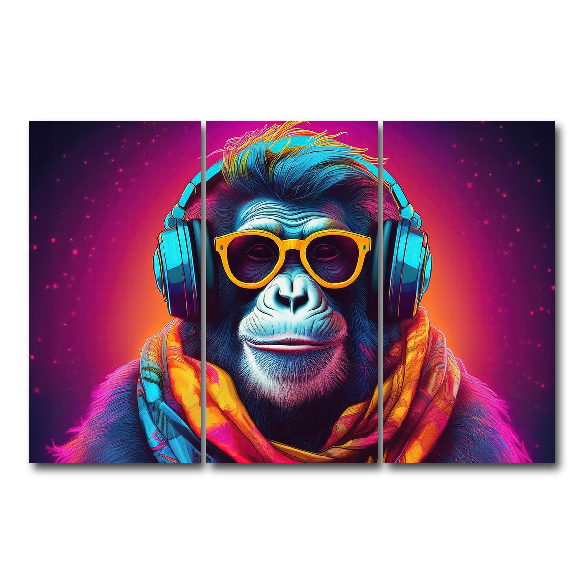 AUTO-MOCKUP WHITE | Boss Chimp | 3 Piece | Gallery Wrap Canvas | group=12x24
