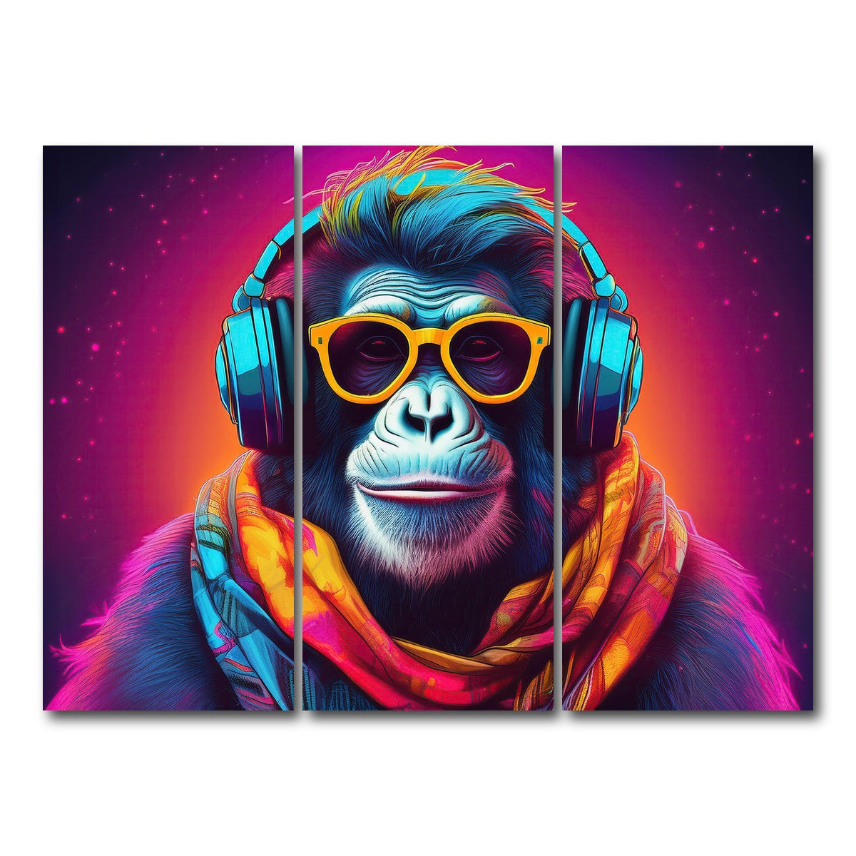 AUTO-MOCKUP WHITE | Boss Chimp | 3 Piece | Gallery Wrap Canvas | group=8x18