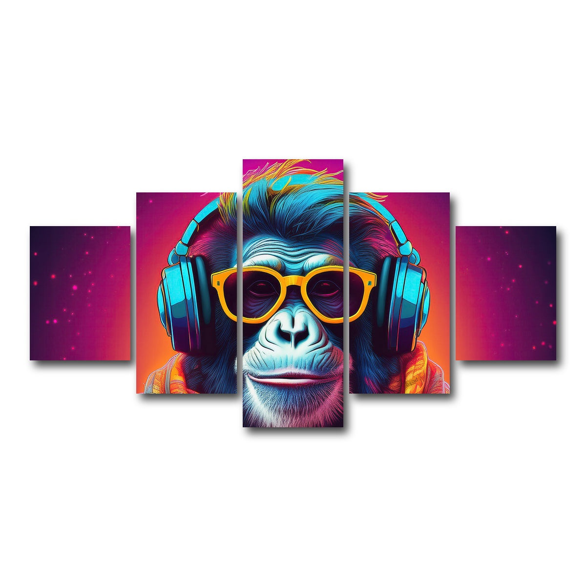 AUTO-MOCKUP WHITE | Boss Chimp | 5 Piece | Gallery Wrap Canvas | group=5_short
