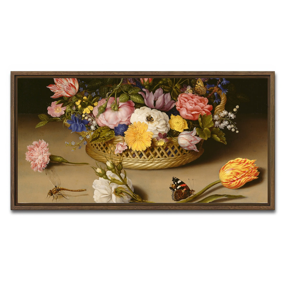 AUTO-MOCKUP WHITE | Bosschaert The Elder | 1 Piece | Walnut Framed Canvas | group=2x1