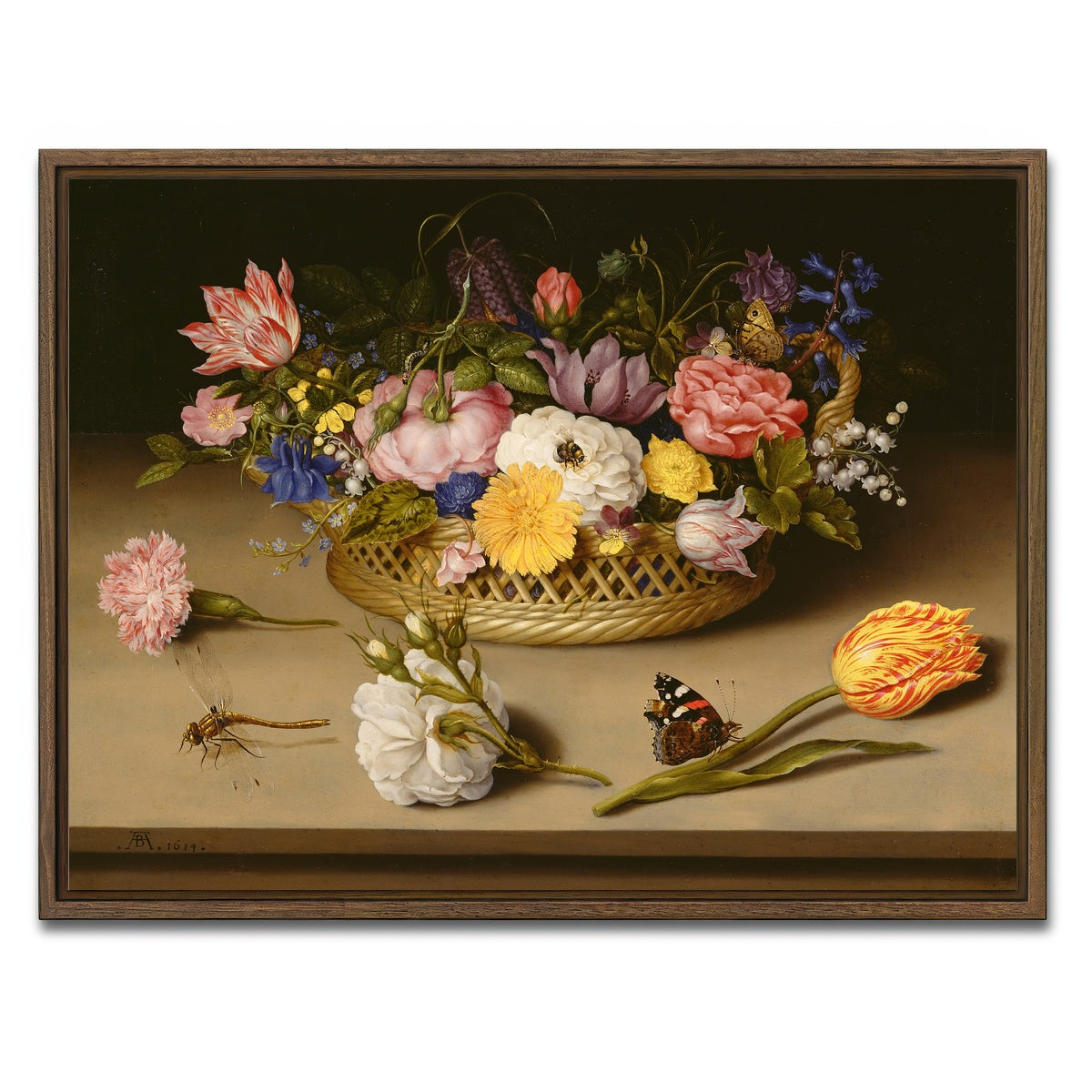 AUTO-MOCKUP WHITE | Bosschaert The Elder | 1 Piece | Walnut Framed Canvas | group=4x3