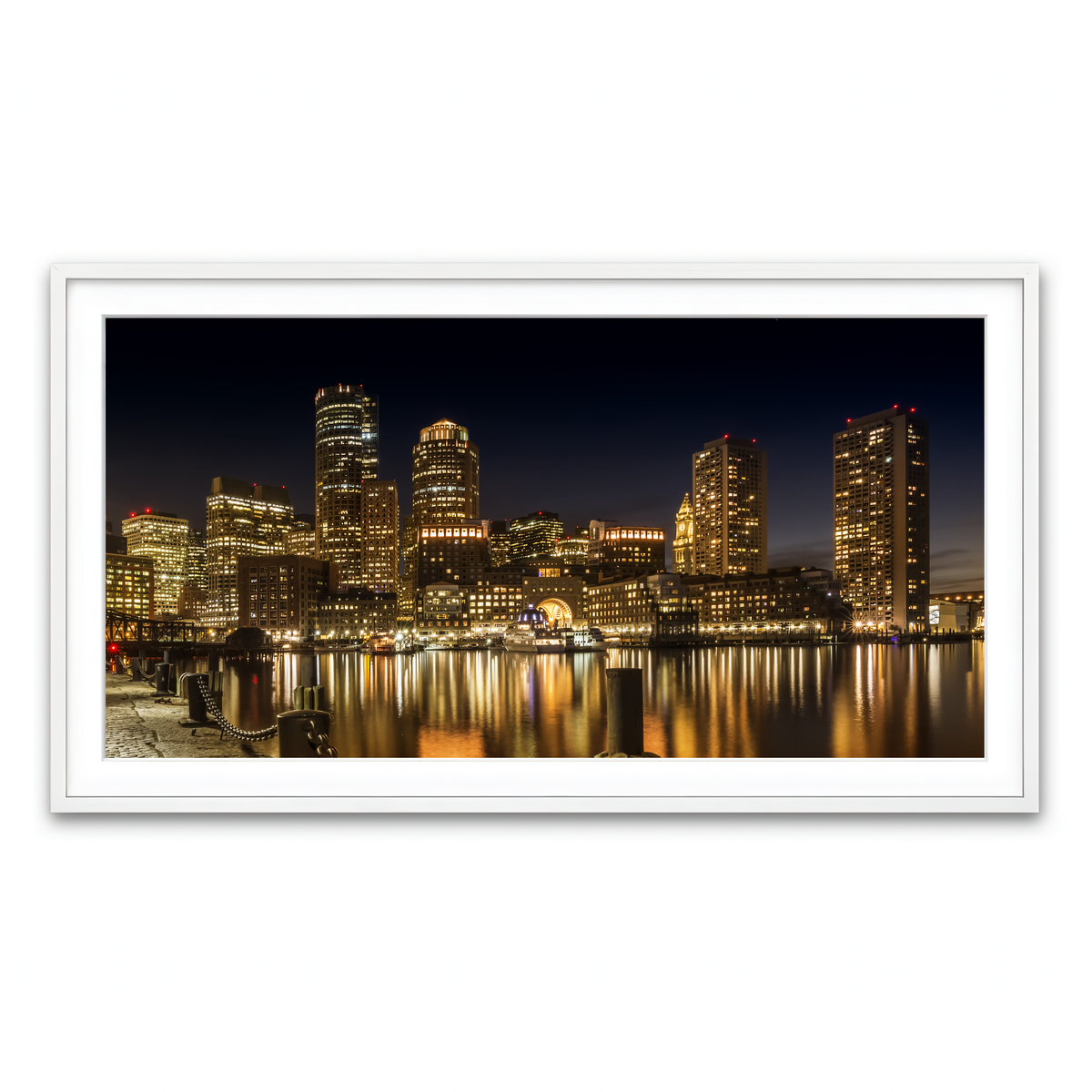 Framed Print 2x1 White