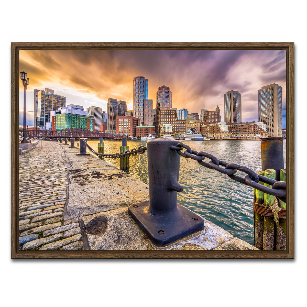 AUTO-MOCKUP WHITE | Boston Harbor | 1 Piece | Walnut Framed Canvas | group=4x3