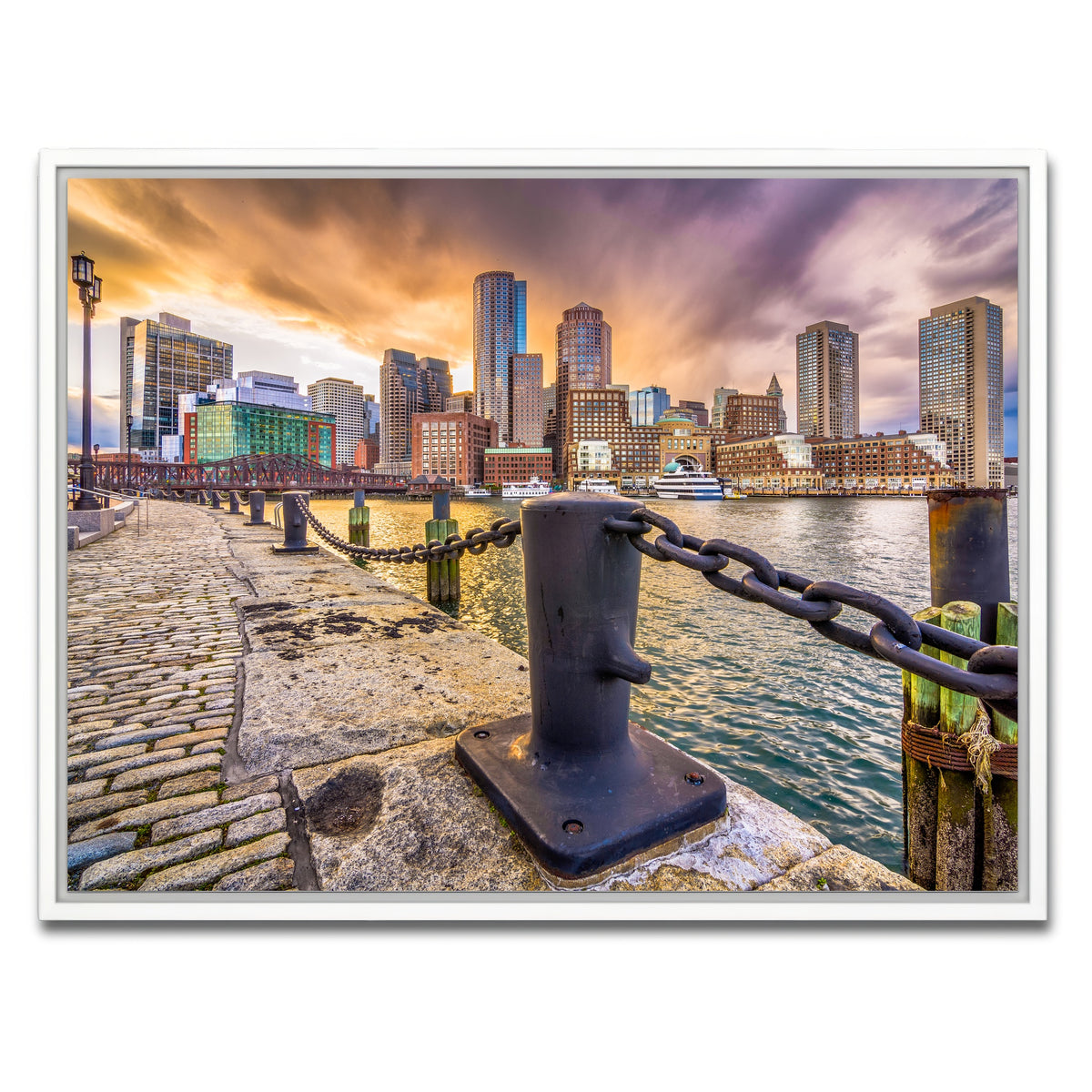 AUTO-MOCKUP WHITE | Boston Harbor | 1 Piece | White Framed Canvas | group=4x3