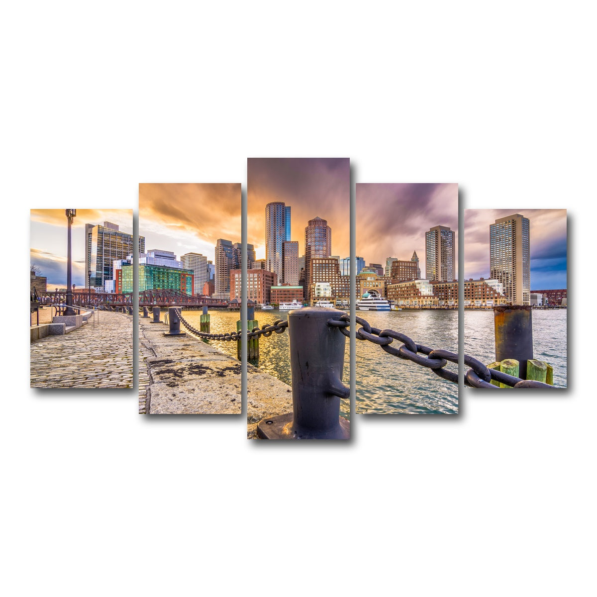 AUTO-MOCKUP WHITE | Boston Harbor | 5 Piece | Gallery Wrap Canvas | group=5_normal