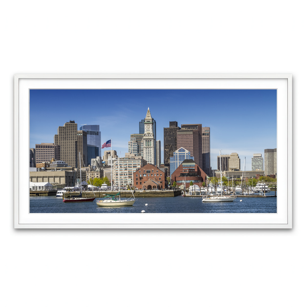 Framed Print 2x1 White
