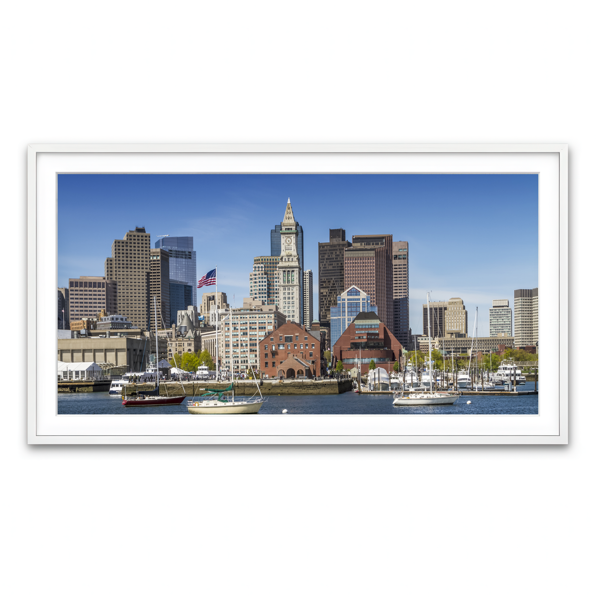 Framed Print 2x1 White