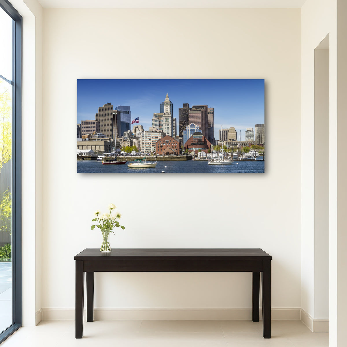 AUTO-MOCKUP ROOM | Boston Skyline North End & Financial District