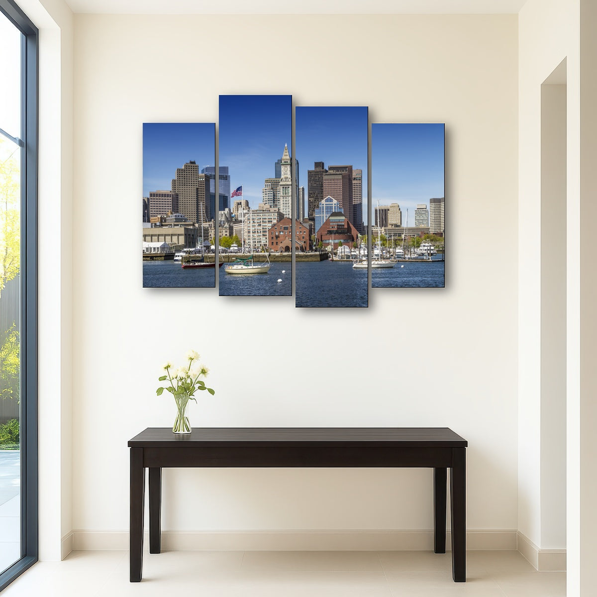 AUTO-MOCKUP ROOM | Boston Skyline North End & Financial District