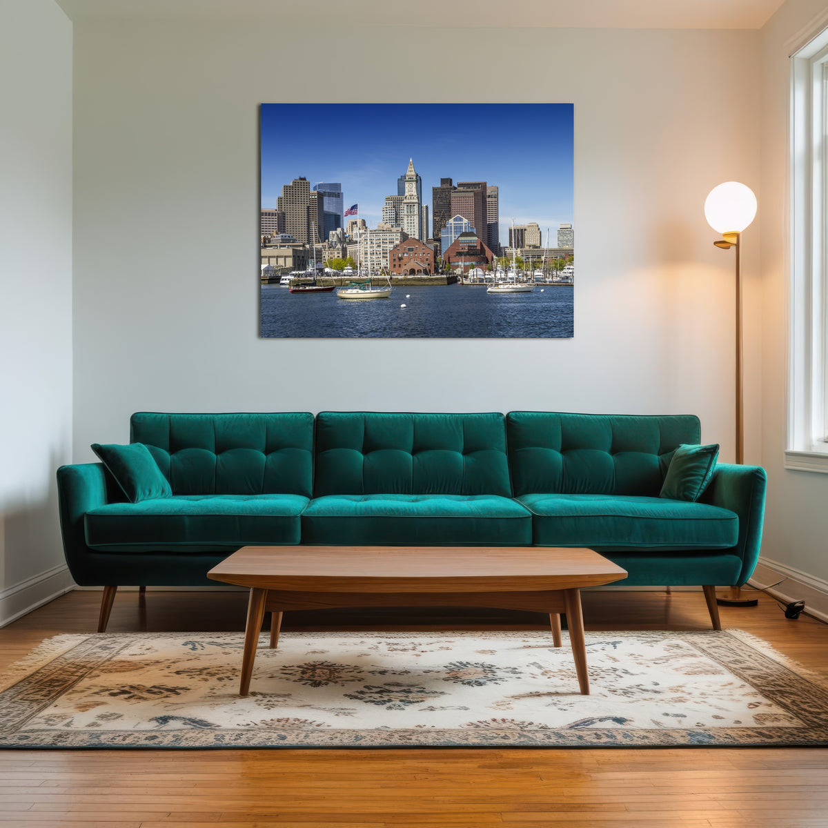 AUTO-MOCKUP ROOM | Boston Skyline North End & Financial District