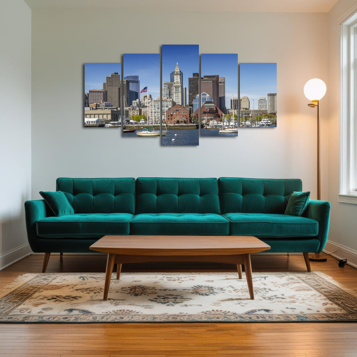 AUTO-MOCKUP ROOM | Boston Skyline North End & Financial District