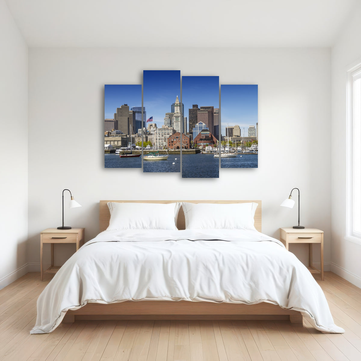 AUTO-MOCKUP ROOM | Boston Skyline North End & Financial District