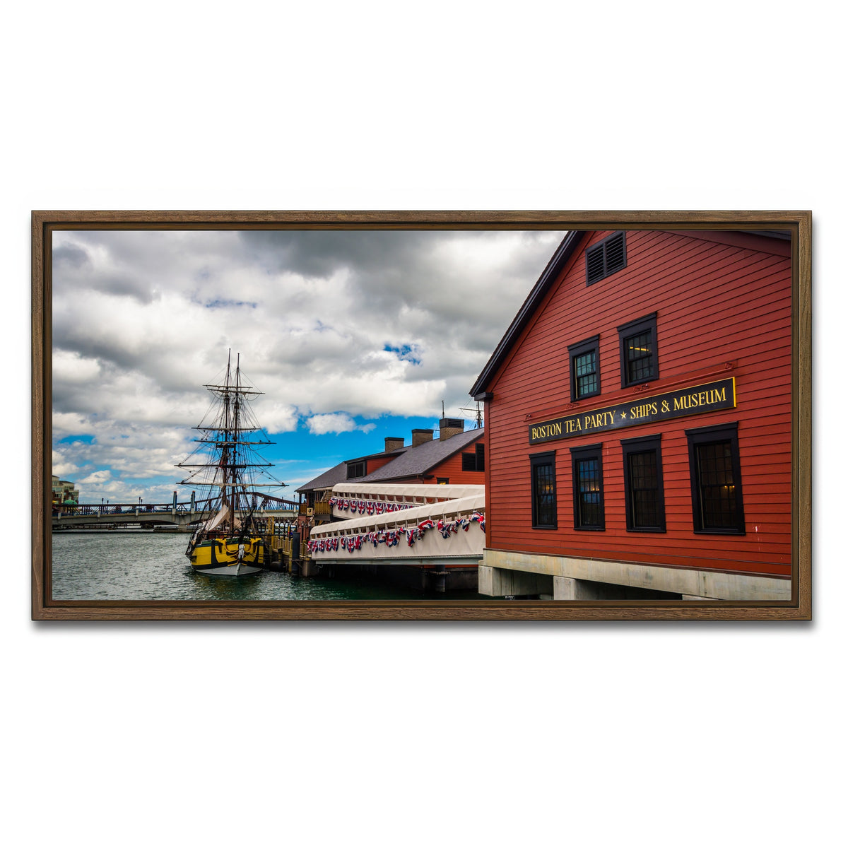 AUTO-MOCKUP WHITE | Boston Tea Party Museum | 1 Piece | Walnut Framed Canvas | group=2x1