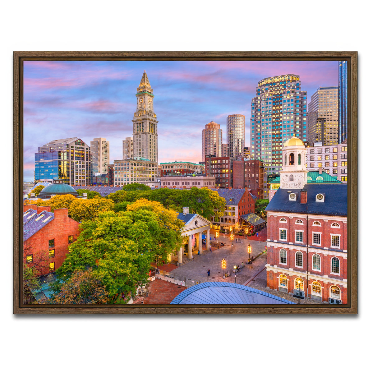 AUTO-MOCKUP WHITE | Boston | 1 Piece | Walnut Framed Canvas | group=4x3