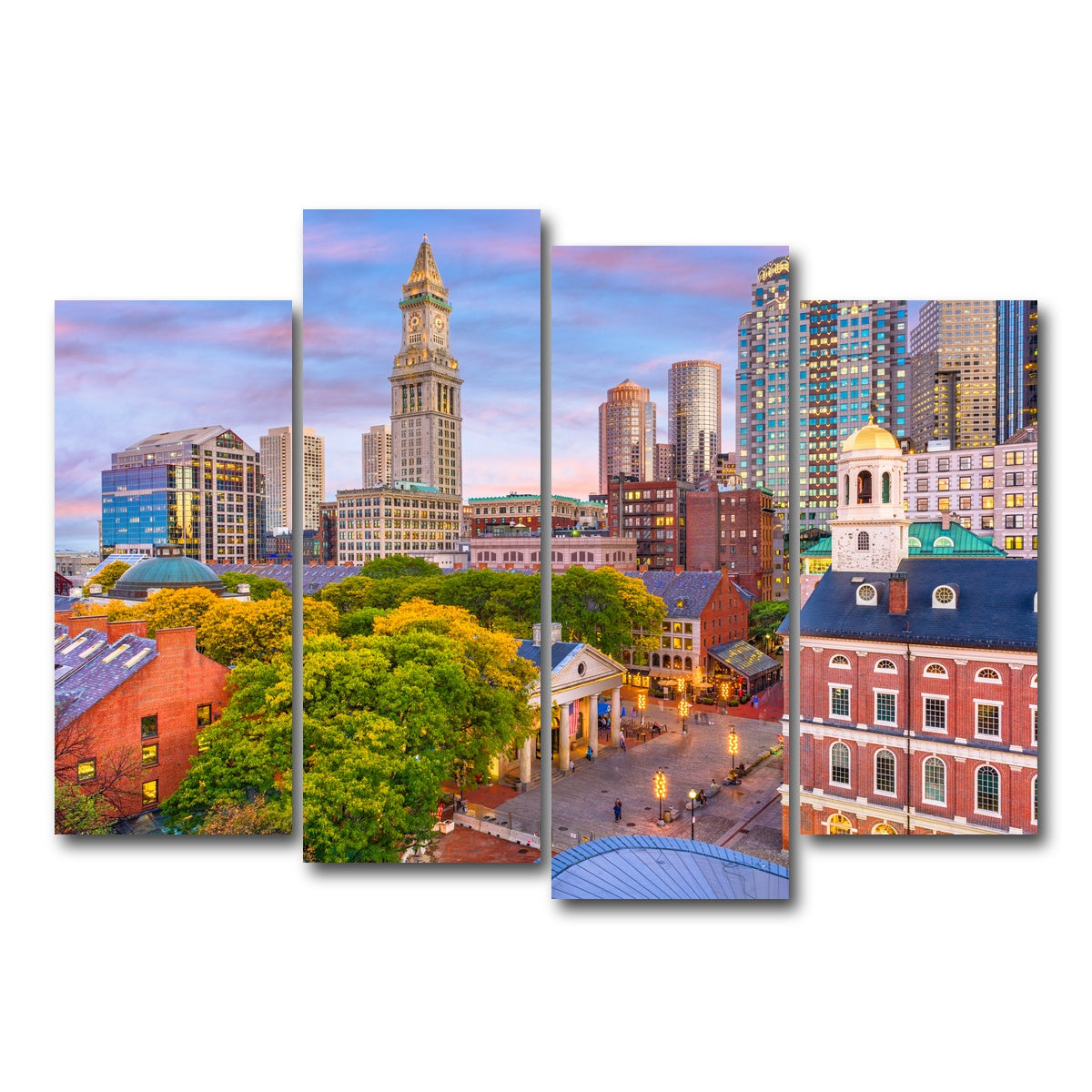 AUTO-MOCKUP WHITE | Boston | 4 Piece | Gallery Wrap Canvas | group=4_normal