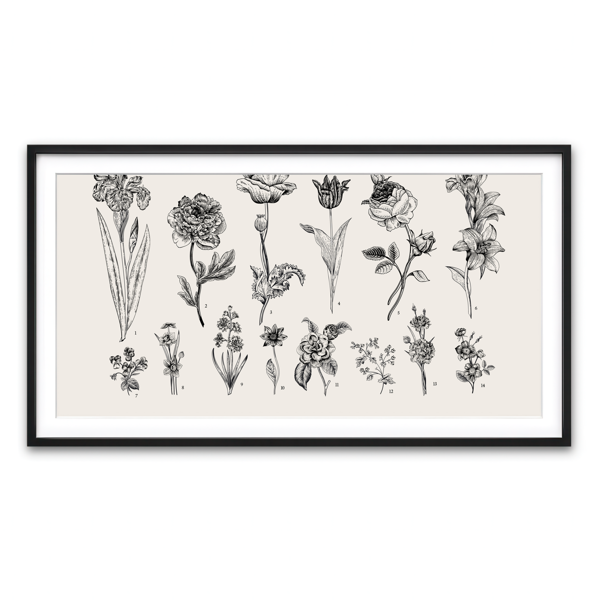 Framed Print 2x1 Black