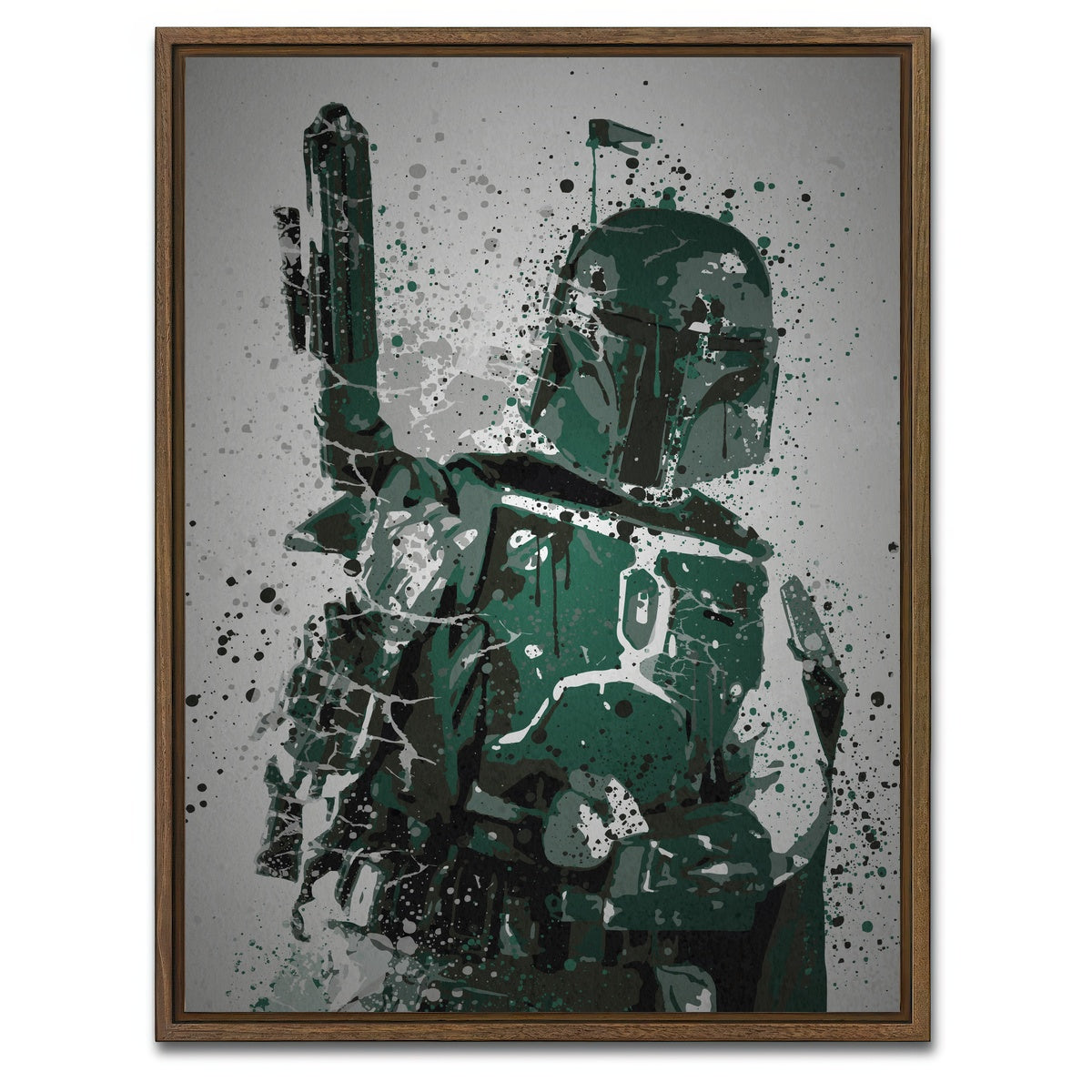 AUTO-MOCKUP WHITE | Bounty Hunter | 1 Piece | Walnut Framed Canvas | group=3x4