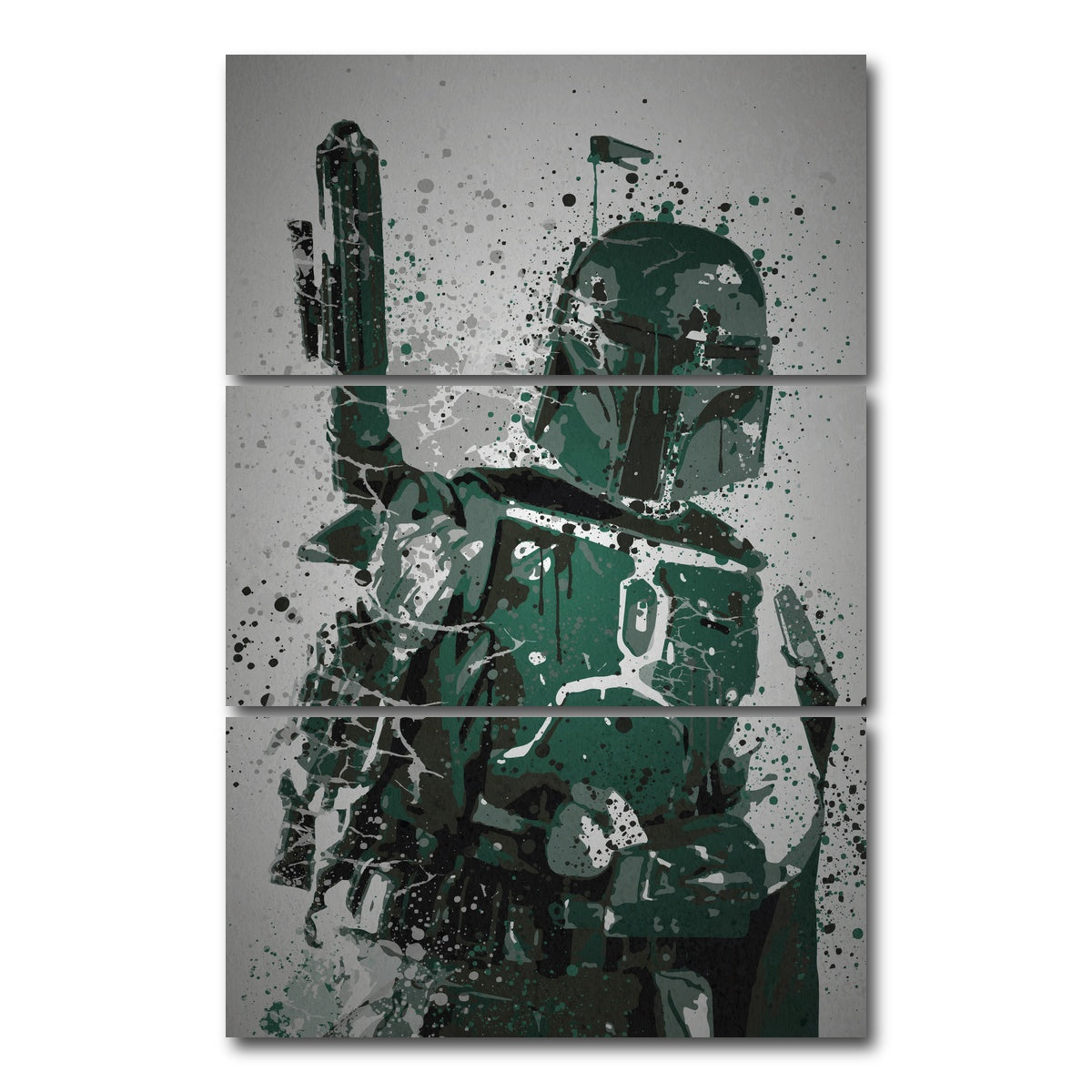 AUTO-MOCKUP WHITE | Bounty Hunter | 3 Piece | Gallery Wrap Canvas | group=12x24_stacked
